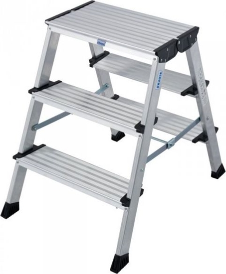 Picture of Krause Treppo Drabina wolnostojca dwustronna aluminiowa 3 stopniowa (126030)