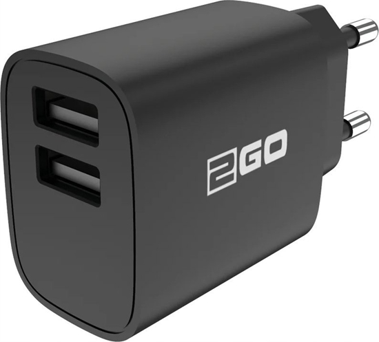 Picture of adowarka 2GO 2GO Ladegerät 10W 2-Port 2x USB-A   schwarz
