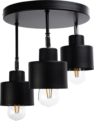 Picture of Lampa sufitowa Orno LISA oprawa cienno-sufitowa, moc max. 3x60W, E27, czarna, podstawa okrga, wielopoziomowa, ruchome gowice lampy