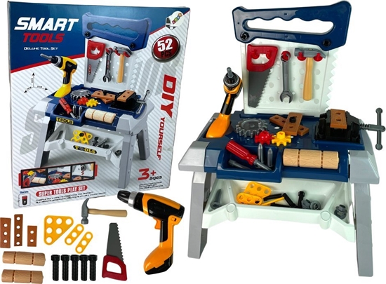 Изображение LeanToys Zestaw Majsterkowicza Warsztat Narzdzia Wiertarka