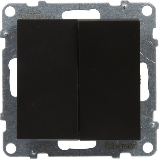 Picture of Legrand SUNO cznik wiecznikowy podwójny czarny 10AX 250V zaciski automatyczne 721405