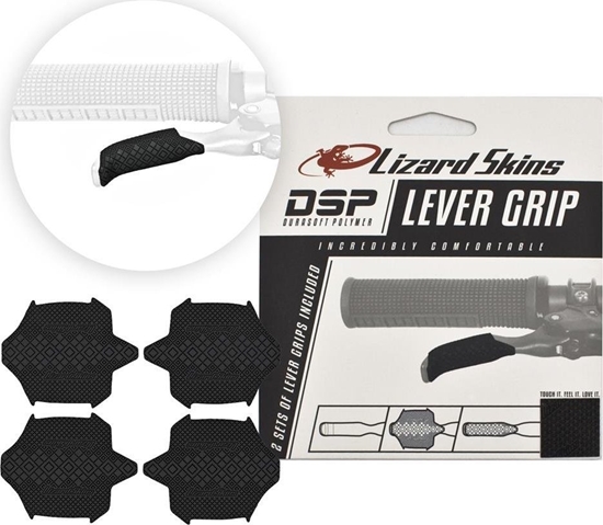 Picture of Lizard Skins LIZARDSKINS DSP Lever Grip - Jet Black 0.5 mm (2 zestawy po 2 szt.) (NEW 2023)