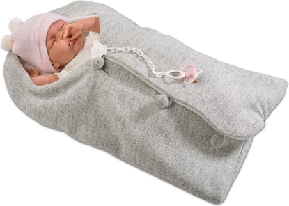 Picture of Llorens Lalka paczca Mimi w szarym piworku, 40 cm (GXP-607949)