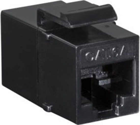 Picture of Logilink Keystone Kupplung 2X RJ45 UTP 14.6mm, Cat6A, schw.