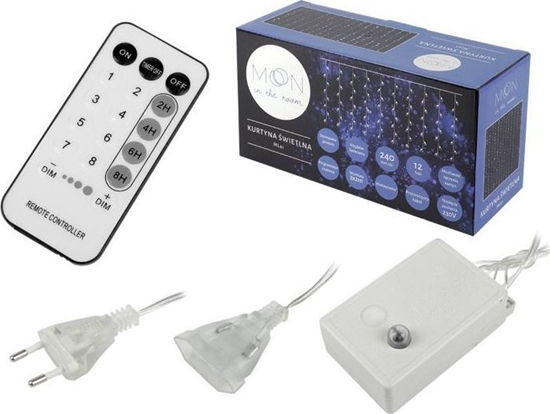 Изображение LTC PR Kurtyna wietlna 240 LED, 3x2m, 8 funkcji, 230V sterowana pilotem, zimne biae Kurtyna wietlna 240 x LED, 2 x 3 m, 8 funkcji, AC 230 V, sterowana pilotem, wiato ciepe biae.