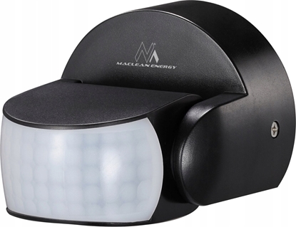 Изображение Maclean Czujnik ruchu PIR Maclean, na podczerwie, IP65, czarny, zasig 12m, max. obienie 800/1200W, MCE468 B