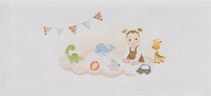 Attēls no MAK Karnet Narodziny/Roczek DL D03 - Dziewczynka z zab