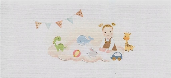 Picture of MAK Karnet Narodziny/Roczek DL D03 - Dziewczynka z zab