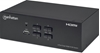 Picture of Manhattan HDMI KVM Switch 4-Port, 4K@30Hz, USB-A/3.5mm Audio/Mic Connections, Cables included, Audio Support, Control 4x computers from one pc/mouse/screen, USB Powered, Black, Three Year Warranty, Boxed
