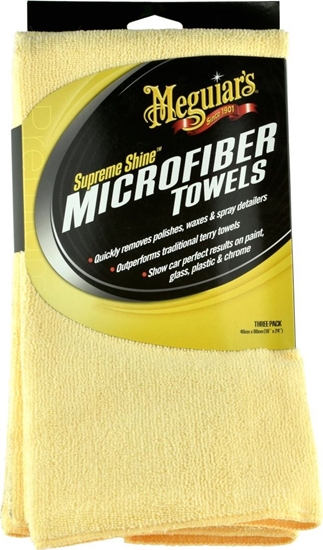 Picture of Meguiars Meguiars Supreme Shine Microfiber dua mikrofibra do czyszczenia i polerowania 60x40cm 3szt uniwersalny