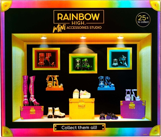 Picture of MGA MGA Rainbow High Accessories Studio Series 1, Pudeko z butami niespodziank S Assortment in PDQ 586074 op.27szt mix cena za 1 szt