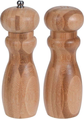 Picture of Mynek do przypraw Excellent Houseware Mynek do pieprzu DREWNIANY BAMBUSOWY + solniczka komplet do pieprzu soli