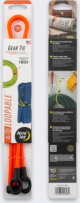 Изображение NiteIze Opaski NiteIze Gear Tie Loopable 24 2Pack Orange