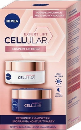 Picture of Nivea Krem przeciwstarzeniowy dzie 50 ml + krem przeciwstarzeniowy noc 50 ml Cellular Expert Lift SPF30