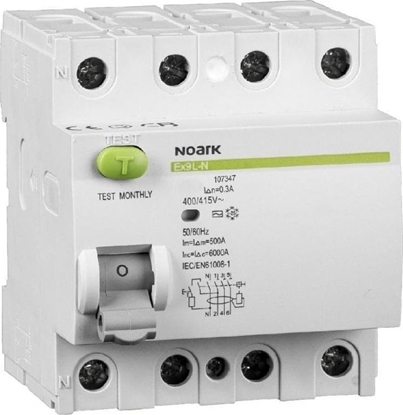 Picture of Noark Wycznik rónicowoprdowy Noark 108336 6kA 4-BIEG. 40A 100mA TYP AC