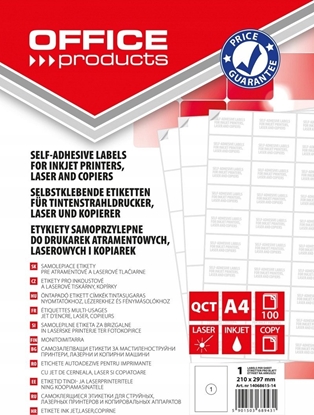 Attēls no Office Products Etykiety OFFICE PRODUCTS, 210x297mm, biae, 100 ark.