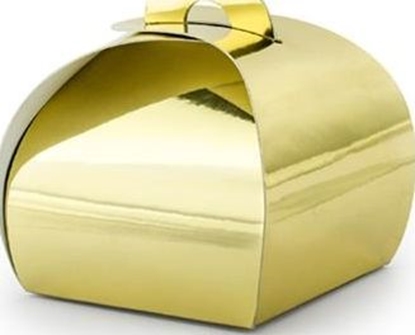 Изображение Party Deco Pudeeczko ozdobne, zote, 6x6x5,5 cm, 10 szt. uniwersalny