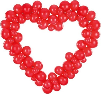 Attēls no PartyDeco Girlanda balonowa ze stelaem Serce czerwone DIY