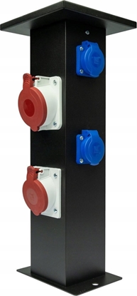 Attēls no Pawbol Rozdzielnica supkowa Pawbol B.18.DS04C 32A/5P, 16A.5P, 2x250V, IP44 czarna