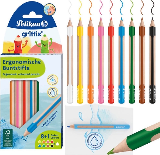 Изображение Pelikan Pelikan 700856 oówek kolorowy Czarny, Niebieski, Brzowy, Zielony, Pomaraczowy, Róowy, Czerwony, Biay, óty 9 szt.