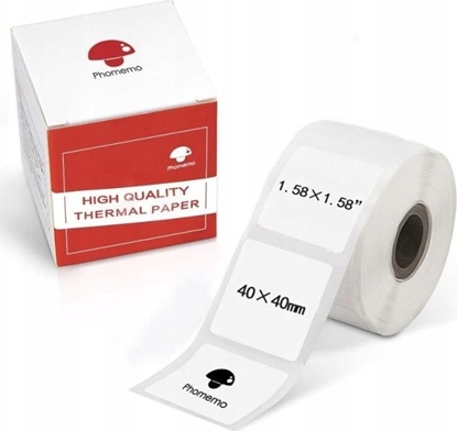 Picture of Phomemo Papier Przylepny Naklejki 40x40mm 180x Etykieta Phomemo M110 M120 M200 M220 M221 / XP-4040-180