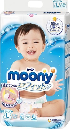 Picture of Moony Pieluchy L, 9-14 kg, 54 szt.