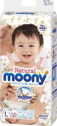 Picture of Moony Pieluchy Natural L, 9-14 kg, 38 szt.