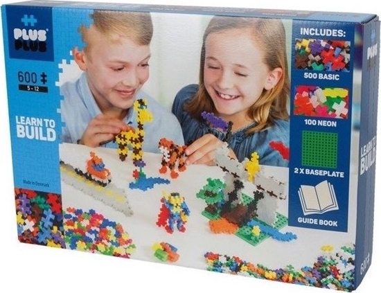 Изображение Plus Plus Mini mix 600 szt. (Basic, Neon) i 2 pytki konstrukcyjne