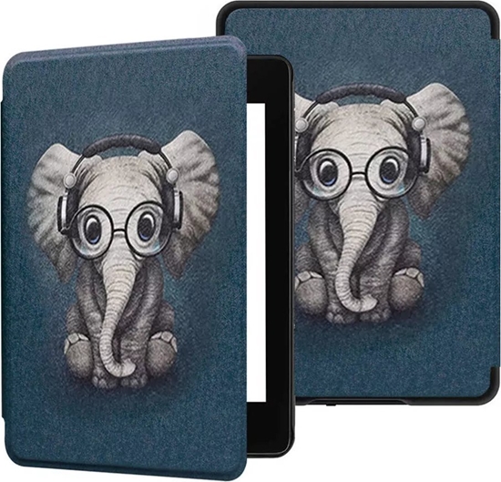 Изображение Pokrowiec Strado Etui graficzne Smart Case do Kindle Paperwhite 1/ 2/ 3 (Elephant) uniwersalny