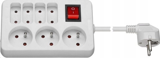 Picture of PremiumCord PREMIUMCORD Prodluovací pívod 230V 1,5m 3+4 zásuvky+vypína