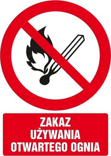 Picture of PROCERA Znak TDC, Zakaz uywania otwartego ognia