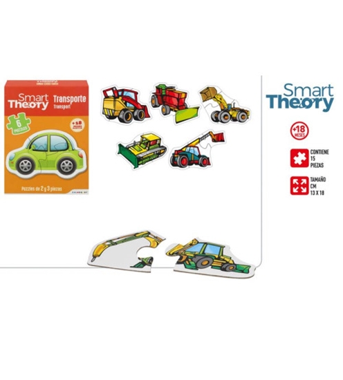 Изображение Puzle komplekts Transports Smart Theory (15el.) 18 m+ CB37673