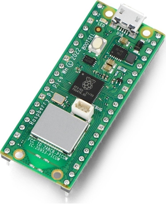 Attēls no Raspberry Pi Raspberry Pi Pico WH - RP2040 ARM Cortex M0+ CYW43439 - WiFi - ze zczami}