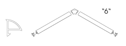 Picture of Ravak Zestaw do listwy maskujcej 6 biay (B440000001)