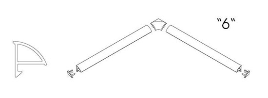 Изображение Ravak Zestaw do listwy maskujcej 6 biay (B440000001)