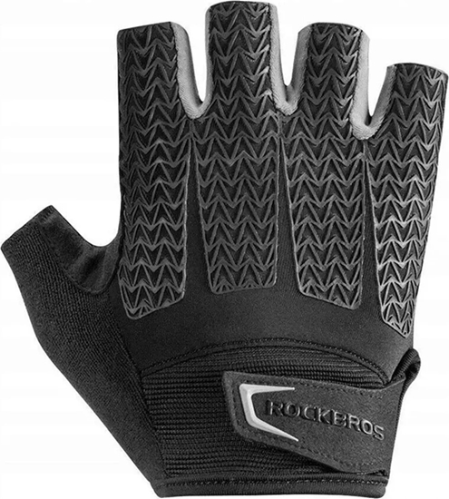 Изображение RockBros Rkawiczki rowerowe Rockbros S169BGR M z wkadkami elowymi - szare