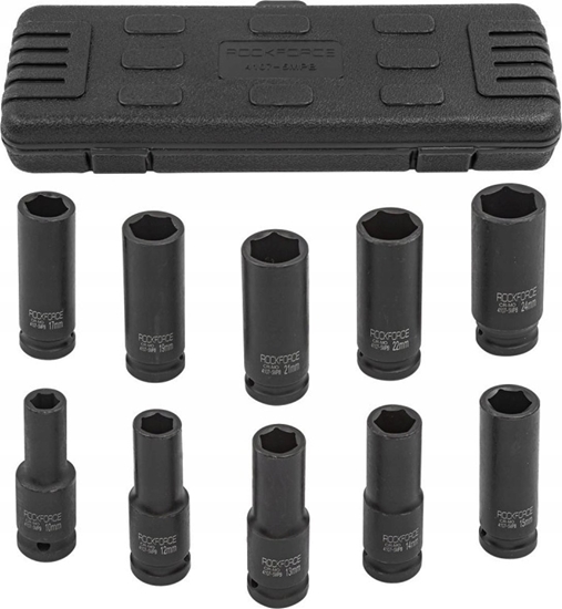 Picture of Rockforce NASADKI UDAROWE DUGIE 10szt.1/2" 10-24mm /WALIZKA
