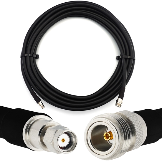 Изображение RP-SMA Male to N Female 1m Flexible Coaxial Cable — LMR400 UF UltraFlex equivalent