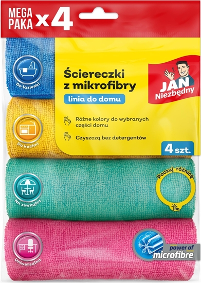 Picture of Sarantis ciereczki z mikrofibry JAN NIEZBDNY, 4 szt., mix