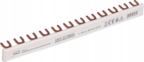 Picture of Simet SZYNA PRDOWA CZENIOWA - WIDEKOWA 1-FAZ 63A 12 MOD. PRZEKRÓJ 10MM2 SW1F 10 12M63A 81991006