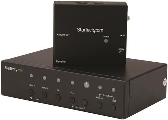Picture of System przekazu sygnau AV StarTech Extender VGA, DisplayPort, HDMI, Cat5 (STDHVHDBT)