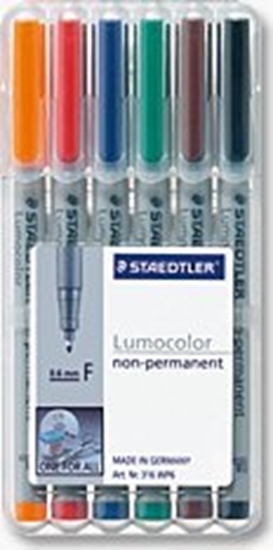 Изображение Staedtler STAEDTLER Folienstift Lumocolor F nonperm 6St