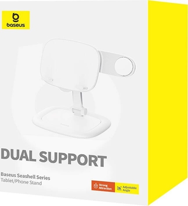Attēls no Baseus Tablet/Phone Stand Baseus Seashell Series White