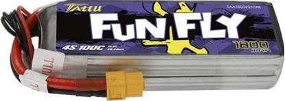 Attēls no Tattu Tattu Funfly 1800mAh 14.8V 100C 4S1P XT60 battery