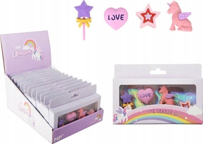 Picture of Teka Gumki ¶cieralne Unicorn 4szt