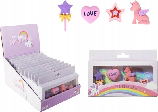 Picture of Teka Gumki ¶cieralne Unicorn 4szt