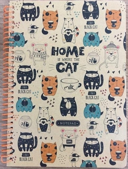 Picture of Teka Koonotatnik A5/80K kratka kraft Zabawne kotki