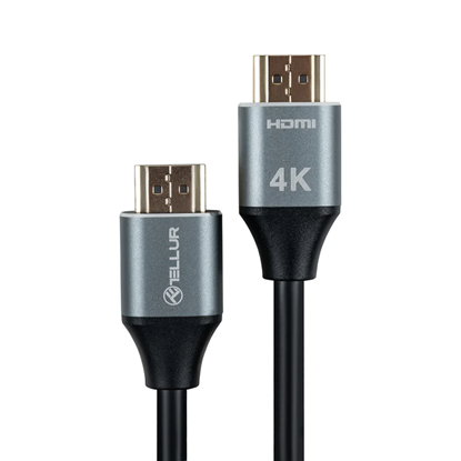 Attēls no Tellur High Speed HDMI 2.0 cable, 4K 18Gbps plug-plug Ethernet gold-plated 5m black