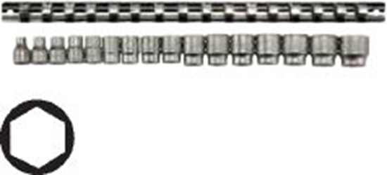 Изображение Teng Tools Zestaw nasadek 6-ktnych 3/8" 7-22mm 17szt. (116660101)