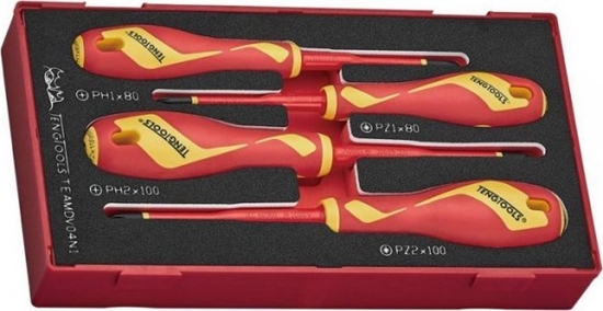 Изображение Teng Tools ZESTAW WKRTAKÓW KRZYOWYCH VDE 1000V TEAMDV04N1, 4SZT. (1 KPL)